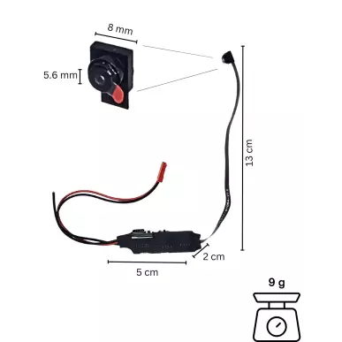 Mini Full HD surveillance camera 10 hours of autonomy motion detection