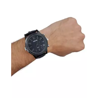 Full HD-Spionageuhr mit 70°-Mikrosicht und Nachtsicht