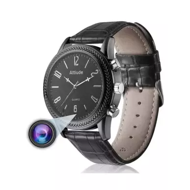 Full HD spy watch with 70° micro-vision and night vision