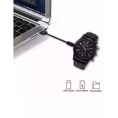 Full HD-Spionageuhr mit 70°-Mikrosicht und Nachtsicht