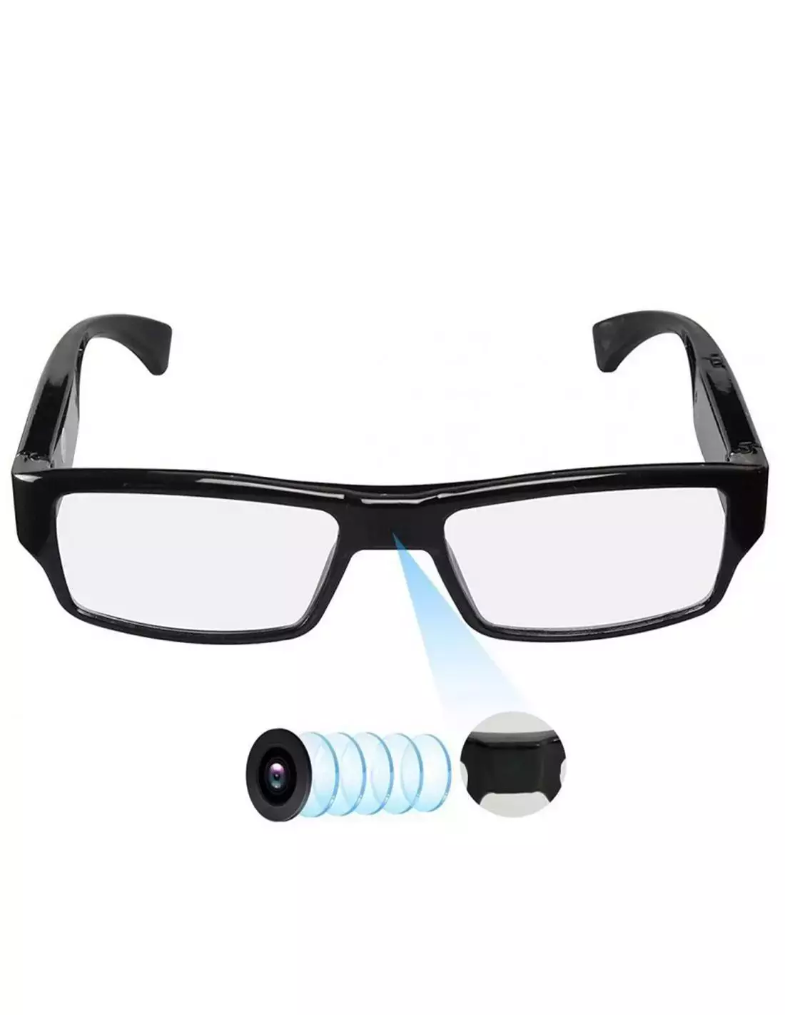 Glasses with Mini camera Full HD video mode 70° vision