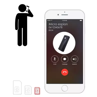 External Battery with hidden GSM spy microphone real-time listening