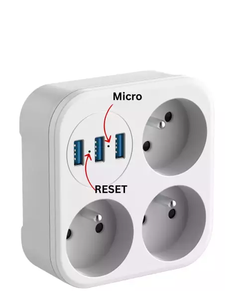 Multiprise micro espion - écoute en direct et enregistrement