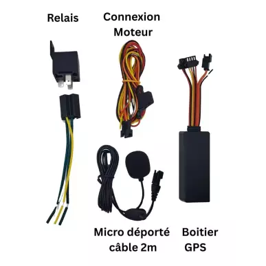 Traceur GPS invisible pour véhicule connexion 4G avec micro déporté