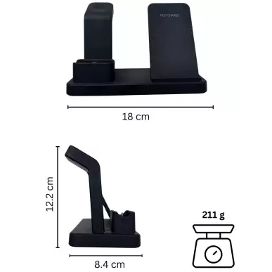 Station de charge avec mini caméra WIFI espion Full HD - Vision à dist