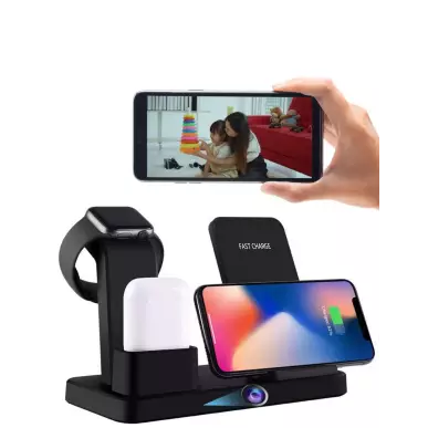 Station de charge avec mini caméra WIFI espion Full HD - Vision à dist