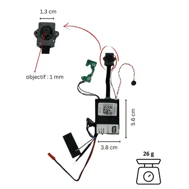 diskrete Kamera - DIY-Kit mit Echtzeit-Vision über WLAN