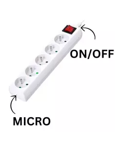 Multiprise avec Module WIFI, 5 prises -32 Go pour écoute à distance