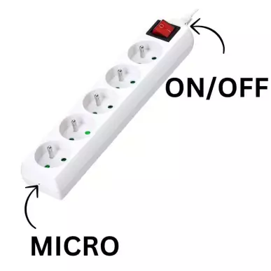 Multiprise avec Module WIFI, 5 prises - 32 Go de mémoire