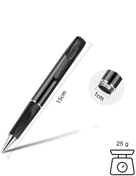 Stylo Camera - video with sound and photo in Full HD 1080p - Discretion and Performance