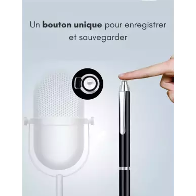 Spy pen micro recorder 16 GB – 20h battery life – Recording