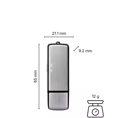 Eespion 8GB USB Key – Sound detection mode and continuous 18h battery