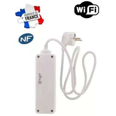 Multiprise  avec micro espion connecté - 3 prises écoute à distance