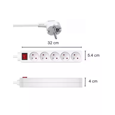 Multiprise avec Module WIFI, 5 prises - 32 Go de mémoire
