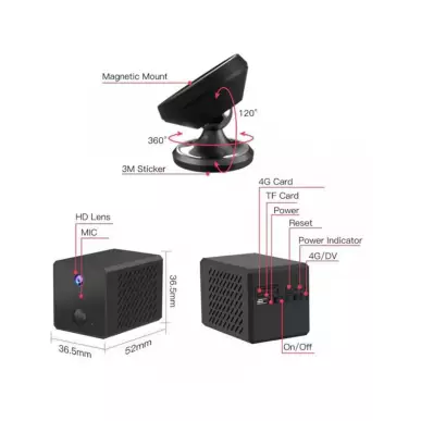 Mini 4G Full HD Night Vision Surveillance Camera with SIM Card