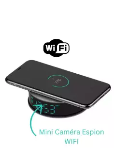 charger and spy camera alarm clock full HD 1080p field of vision 120°