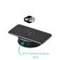 Alarm clock and WIFI surveillance camera full HD 1080p field of vision 120°