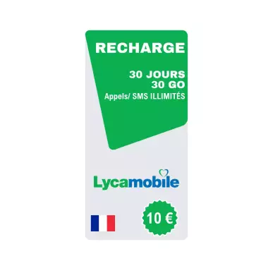 30 GB Top-up + Unlimited Calls/SMS - 30-day renewal