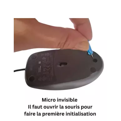 Souris avec micro espion WIFI caché, mémoire intégrée de 32 Go