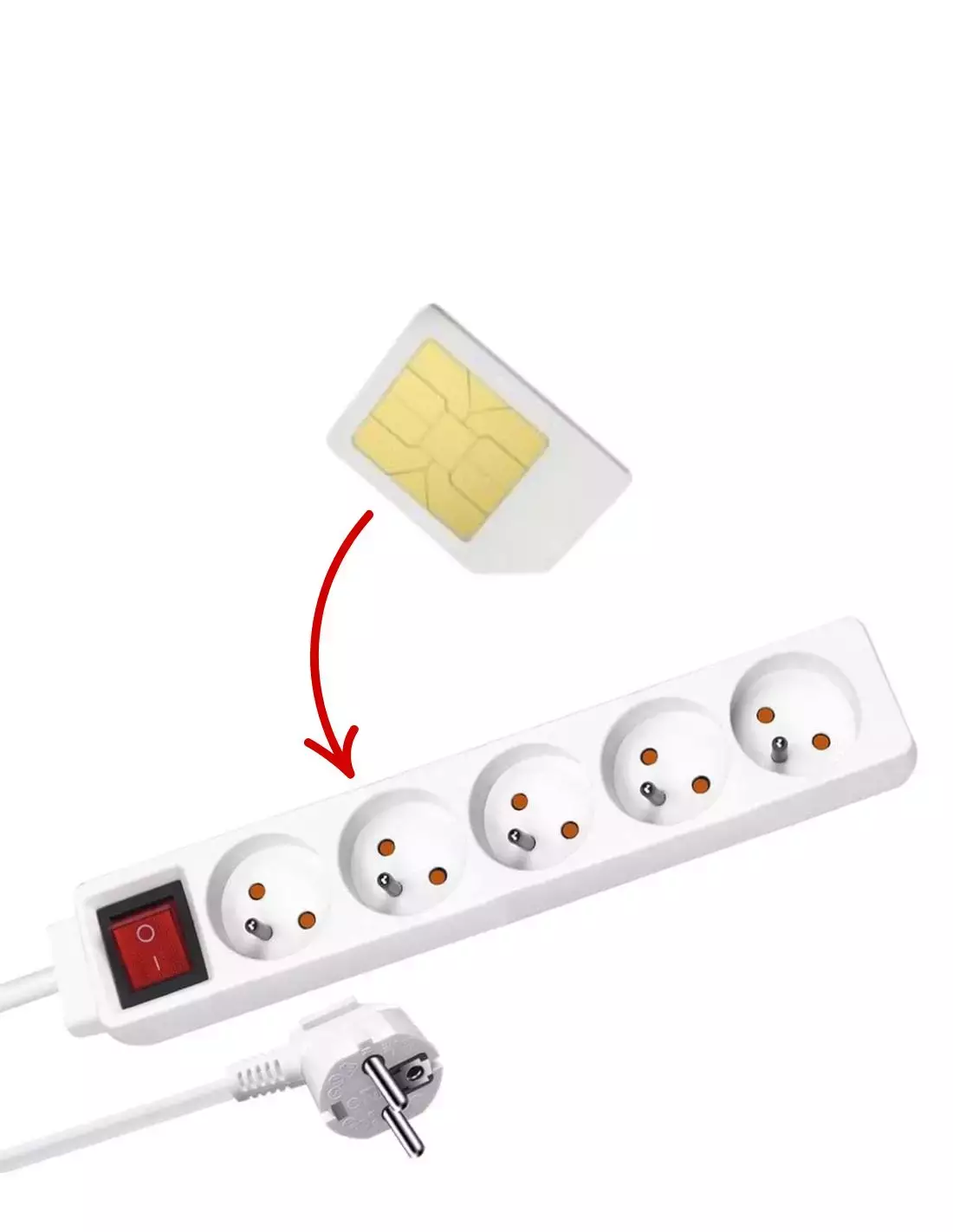 Spy microphone power strip - 5 sockets - with real-time monitoring Spy microphone power strip - 5 sockets - with real-time monitoring