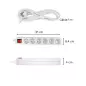 spy power strip, 6 sockets, real-time listening and sound detection