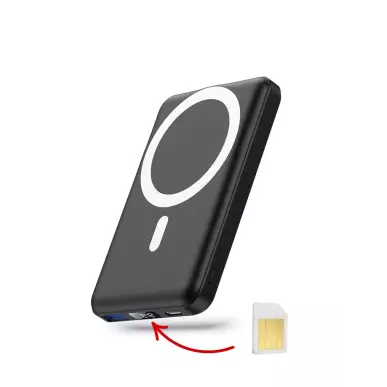 Abhörmikrofon in MAGSAFE-Powerbank für Fernüberwachung