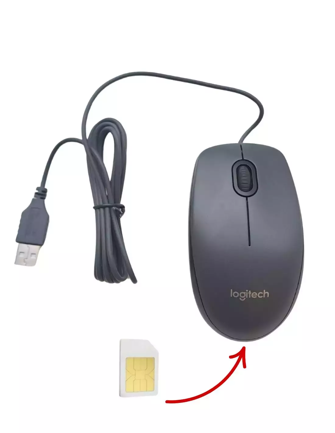 Computer mouse with GSM spy microphone – live listening Computer mouse with GSM spy microphone – live listening