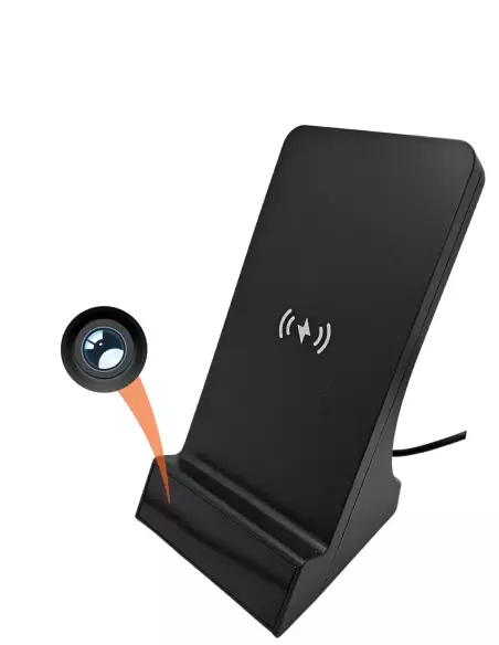Induction charger with Full HD WIFI spy camera - 120° vision