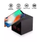 Induction charger clock and WIFI spy camera 140° vision