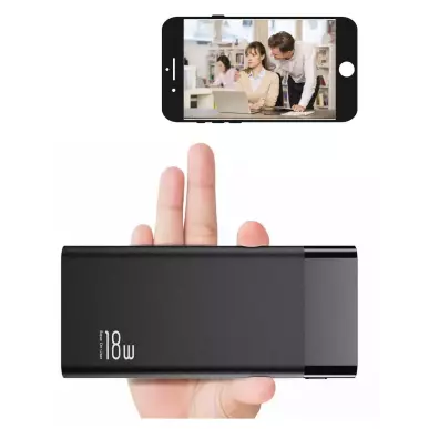 Chargeur camera espion Full HD autonomie 30h champ de vision 150°
