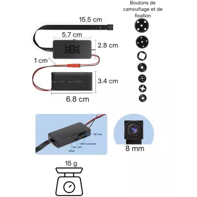 miniature camera - to be installed with real-time vision via WIFI