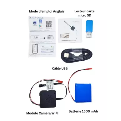 Camera ip à dissimuler avec vison en en temps réel angle de 110°