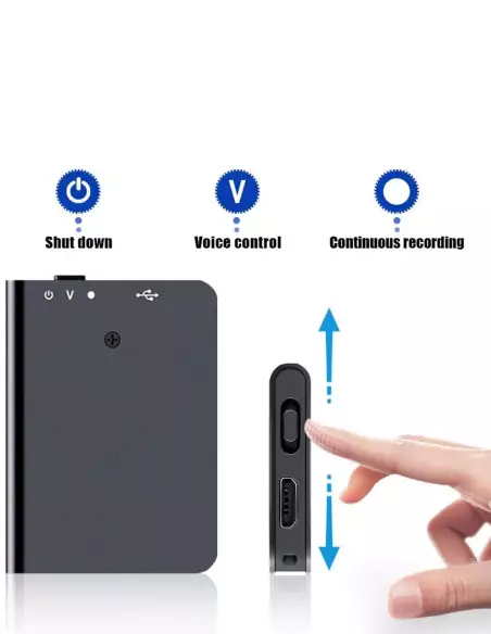 Mini Spy Microphone - 16GB MP3 Recorder, 24 Hour Battery Life