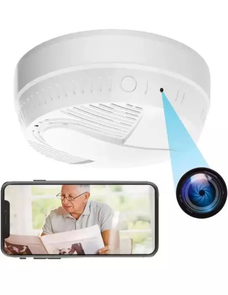 Indoor WIFI camera in a fake Full HD smoke detector