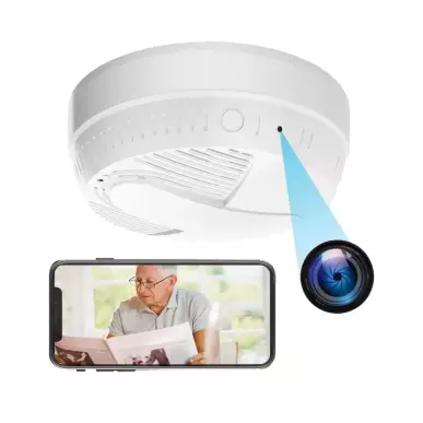 Indoor WIFI camera in a fake Full HD smoke detector