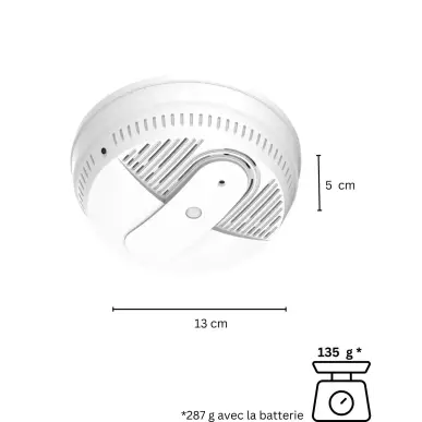 Indoor WIFI camera in a fake Full HD smoke detector