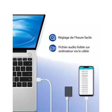 Mini voice recorder - direct audio playback 24h battery life