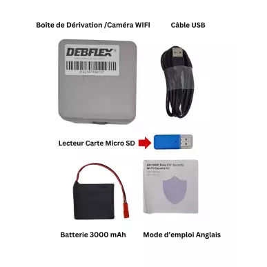 WIFI spy camera in a waterproof junction box 110° angle