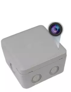 outdoor surveillance camera in a junction box