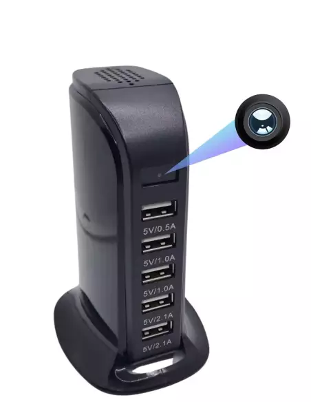 Spy camera power strip - real-time monitoring via WIFI