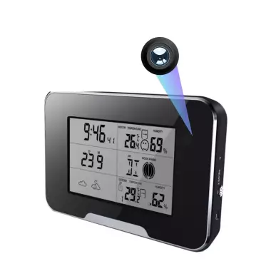 Wetterstation mit WIFI HD Überwachungskamera 90° Winkel