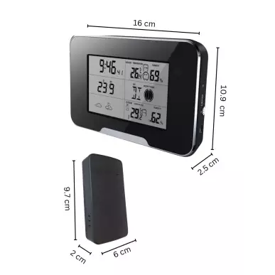 Weather Station with WIFI HD Surveillance Camera 90° Angle