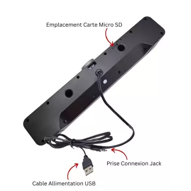 Full HD indoor surveillance camera in a wired sound bar