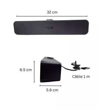 Full HD indoor surveillance camera in a wired sound bar