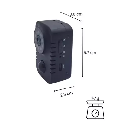 Mini Camera avec enregistrement vision nocturn à 140° longue autonomie