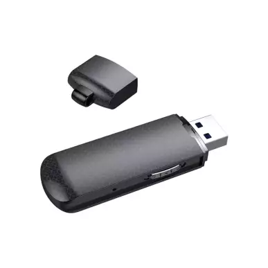USB flash drive recorder with 16-128GB micro SD card