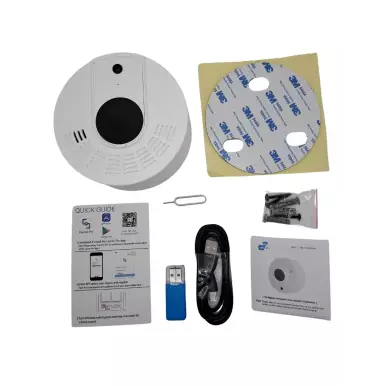 Indoor wireless camera in a fake smoke detector full HD