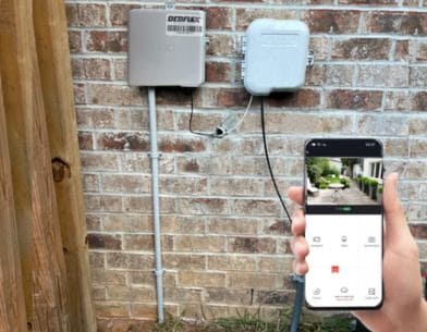 camera extérieure 4G dans boite de dérivation étanche